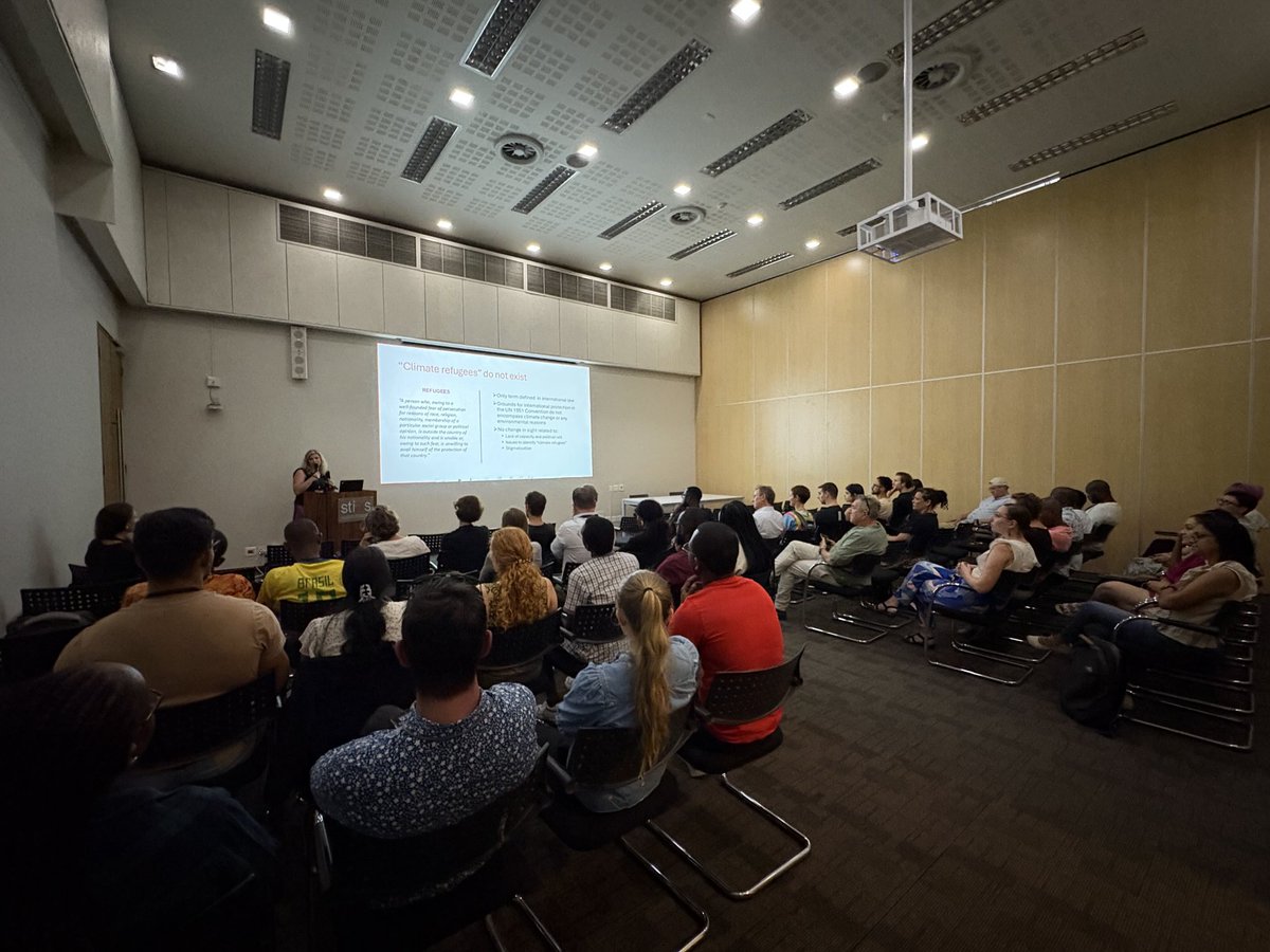 Tuliodna's tweet image. Full house for our first international seminar of the year on climate change and migrants. An important aspect that is normally ignored: #CLiMADE