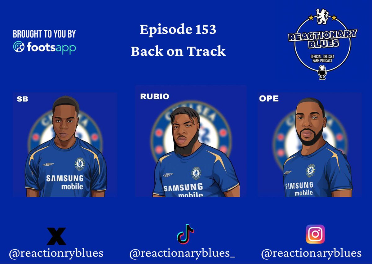 reactionryblues's tweet photo. This episode is brought to you by @thefootsapp
🚨NEW #RbPod 🚨
#153:Back on Track
🎙️-@ope_alabi,@_sbgrind,@rubioluis02 and @noah_mb23
🗣️Wolves Review
🗣️The return of Trev
🗣️Transfer Talks(Garnacho links🤢)
🎧: https://t.co/HY4nlFti6j
🍏: https://t.co/Hh6qOC80WA https://t.co/doqFJ7KJGu