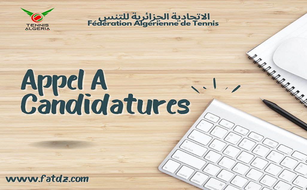 Appel à candidatures pour les bourses de formation d'entraîneurs PAISAC 2025

Pour plus d'informations, consulter le site web de la FAT: fatdz.com/appel-a-candid…