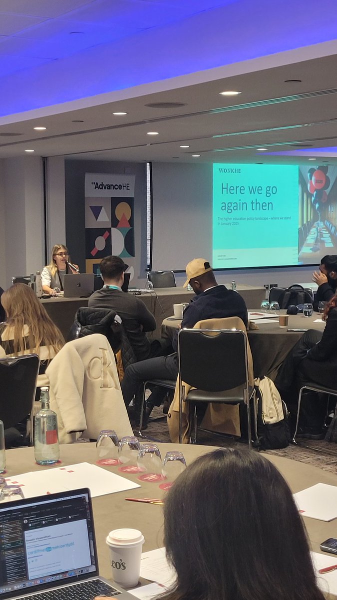 Over to <a href="/livia_scott_/">Livia Scott</a> from <a href="/Wonkhe/">Wonkhe</a> for the unenviable task of explaining the key policy developments across the HE sector. <a href="/AdvanceHE/">Advance HE</a>