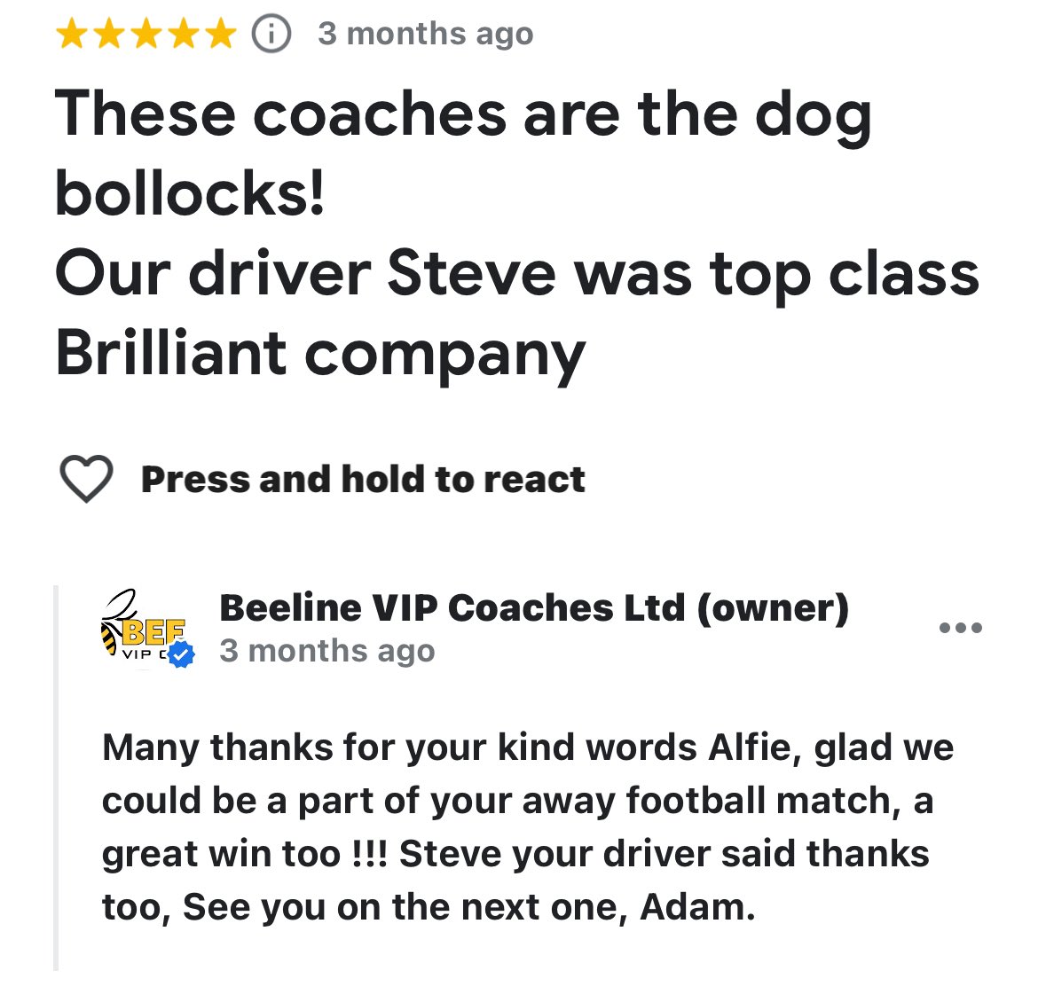 Beeline VIP Coaches tweet media