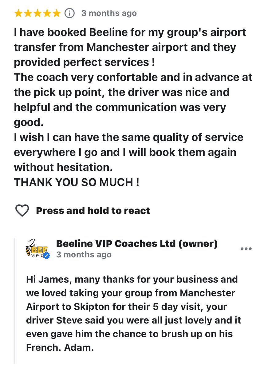 Beeline VIP Coaches tweet media