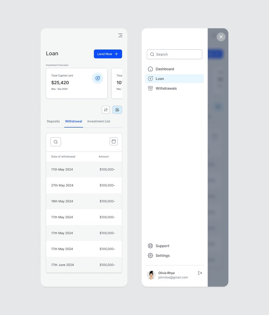Excited to share some screens from Ije—a live platform helping African students fund their dreams of studying abroad! 🌍📚 Here's a look at the thoughtfully designed loan dashboard on both mobile and desktop.