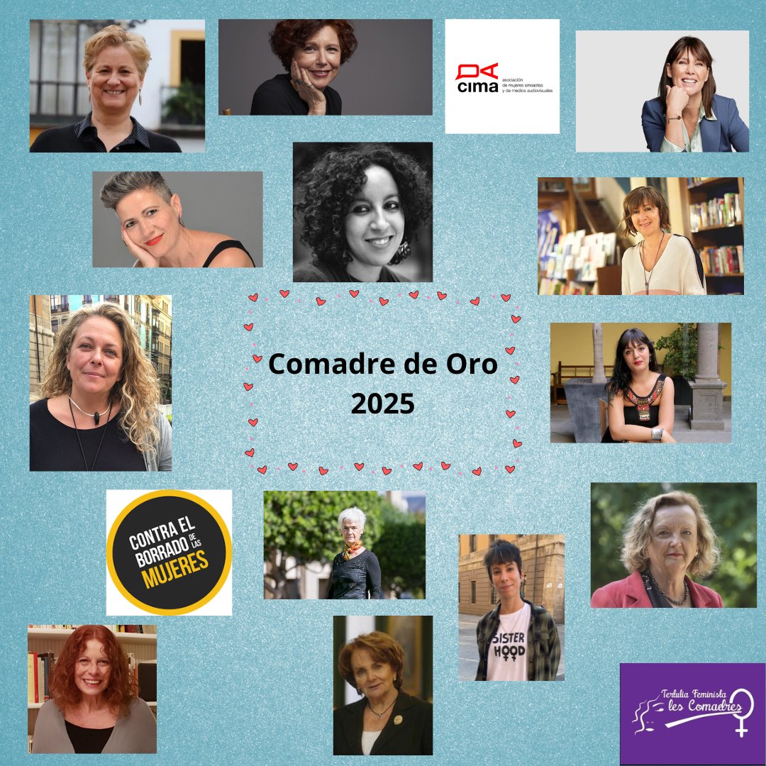 Tertulia Feminista les Comadres (@tcomadres71886) on Twitter photo ¡Buenos días!
Comienza el proceso para elegir Comadre de Oro y Felpeyu 2025. Podéis sugerir candidatas (y candidatos a Felpeyu) enviando un correo electrónico a tcomadresfeministas@gmail.com (asunto: Candidatura 2025).
Compartimos las últimas quince premiadas... ¡nivelazo!!💜👇 ¡Buenos días!
Comienza el proceso para elegir Comadre de Oro y Felpeyu 2025. Podéis sugerir candidatas (y candidatos a Felpeyu) enviando un correo electrónico a tcomadresfeministas@gmail.com (asunto: Candidatura 2025).
Compartimos las últimas quince premiadas... ¡nivelazo!!💜👇