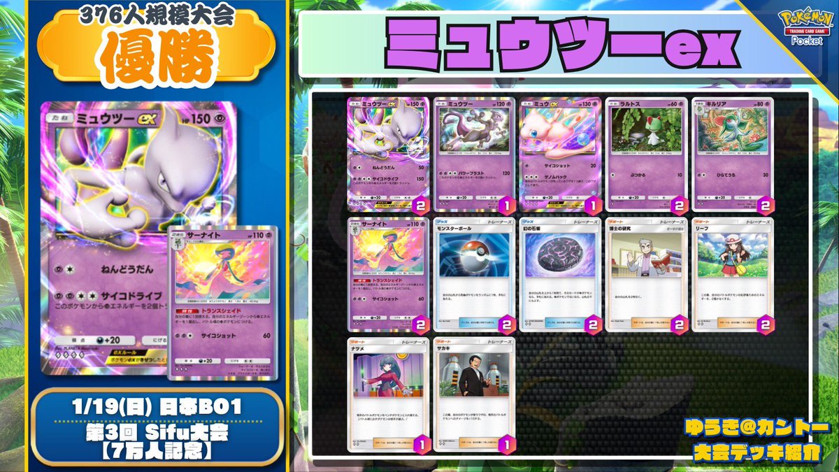 🇯🇵 Sifu主催ポケポケ大会結果 🇯🇵 応募数「600名」超え！今年国内