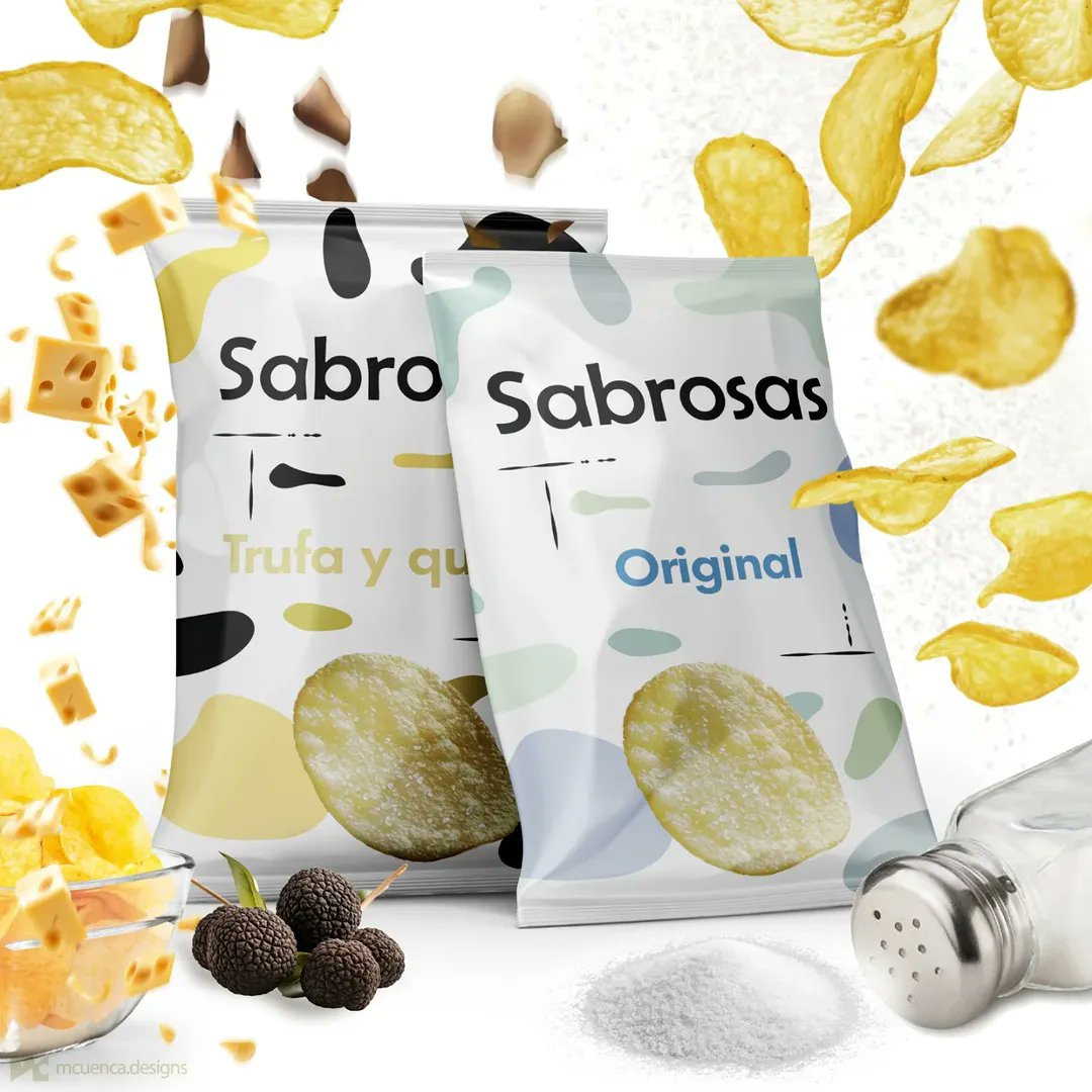 mcuencadesigns's tweet photo. Sabrosas 🍟
Diseño de packaging para la nueva línea de patatas "Sabrosas". Sabores únicos como Original, Chili dulce, Romero y Limón, Trufa y Queso👅

#DiseñoDePackaging #SabrosasPatatas #PackagingCreativo #Patatas #DiseñoGráfico #SnackTime https://t.co/Qw59cLIFTB