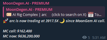 MoonGem AI tweet media
