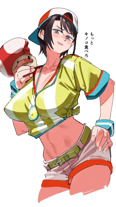#突然TLにかわいいスバルちゃんを流す前に描いたマリオしてる時のスバルちゃん 