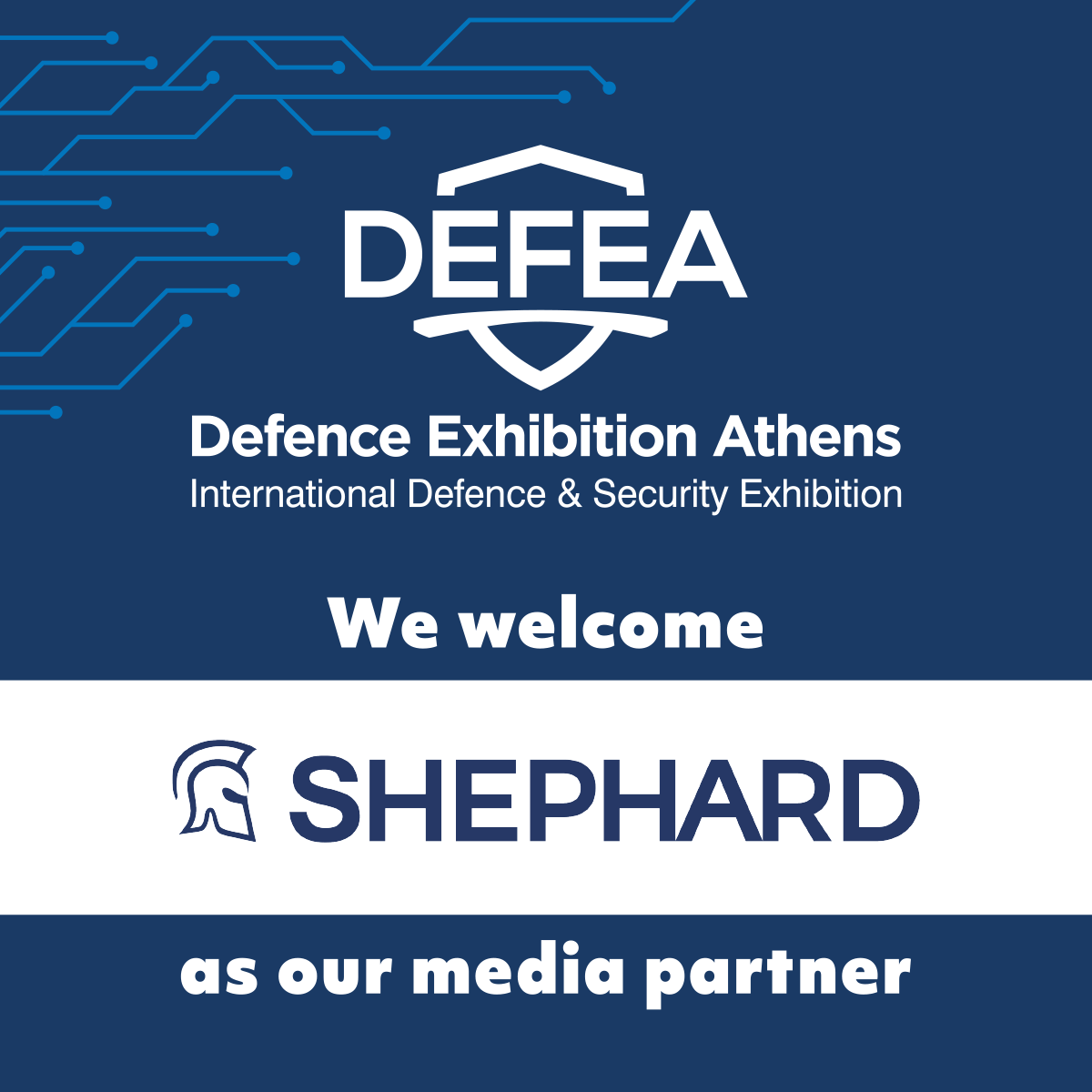 DEFEA2025's tweet photo. We are thrilled to announce that DEFEA 2025 has partnered with @ShephardNews , as an official media partner for the upcoming exhibition, ensuring unparalleled visibility and coverage for the event.
#DEFEA2025 #Shephard #Defenceexhibition https://t.co/5eNS9VimGo