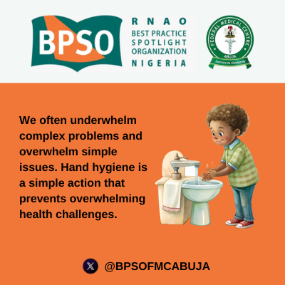 Let's imbibe the value of clean hands—health begins here. 🧼🤲

#HandHygiene #HealthAwareness #BPSO <a href="/RNAO/">RNAO</a> <a href="/DorisGrinspun/">Dr. Doris Grinspun 🇨🇦 RN, PhD, FAAN, O.ONT</a> <a href="/Fmohnigeria/">Federal Ministry of Health, NIGERIA</a> <a href="/BpsoNigeria/">BPSO Nigeria</a> <a href="/rpintornao/">@RaulPintoRNAO</a>