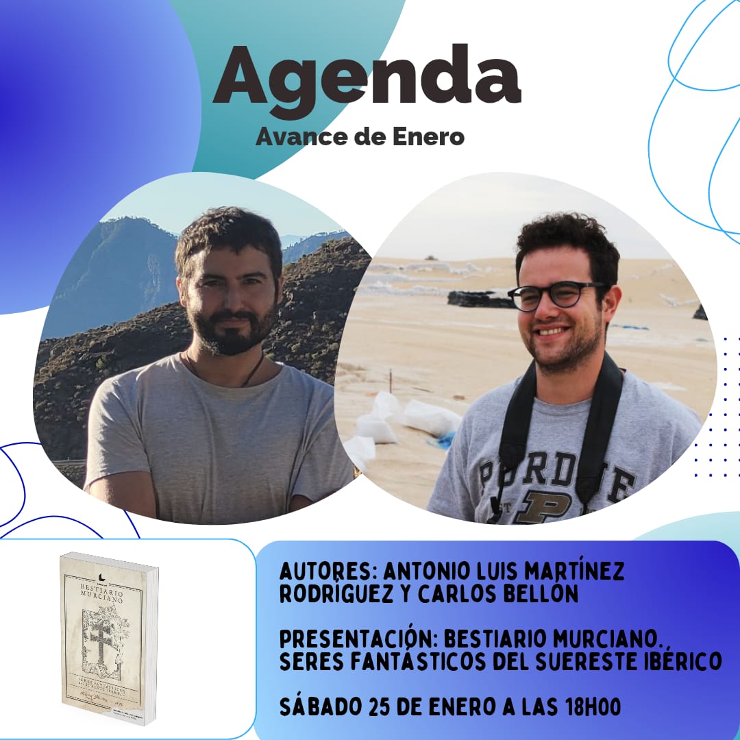 TUDMUR 🚩 (@tudmur) on Twitter photo 🗣️ Este sábado 25 de enero <a href="/art_bellon/">Carlos Bellón</a> y un servidor estaremos presentando #BestiarioMurciano 📕 en Madrí, concretamente en la librería El Faro a las 18h. Platicaremos de nuestro imaginario colectivo y de las andanzas de Patrick por tierras murcianas, entre otras tantas cosicas. 🗣️ Este sábado 25 de enero <a href="/art_bellon/">Carlos Bellón</a> y un servidor estaremos presentando #BestiarioMurciano 📕 en Madrí, concretamente en la librería El Faro a las 18h. Platicaremos de nuestro imaginario colectivo y de las andanzas de Patrick por tierras murcianas, entre otras tantas cosicas.