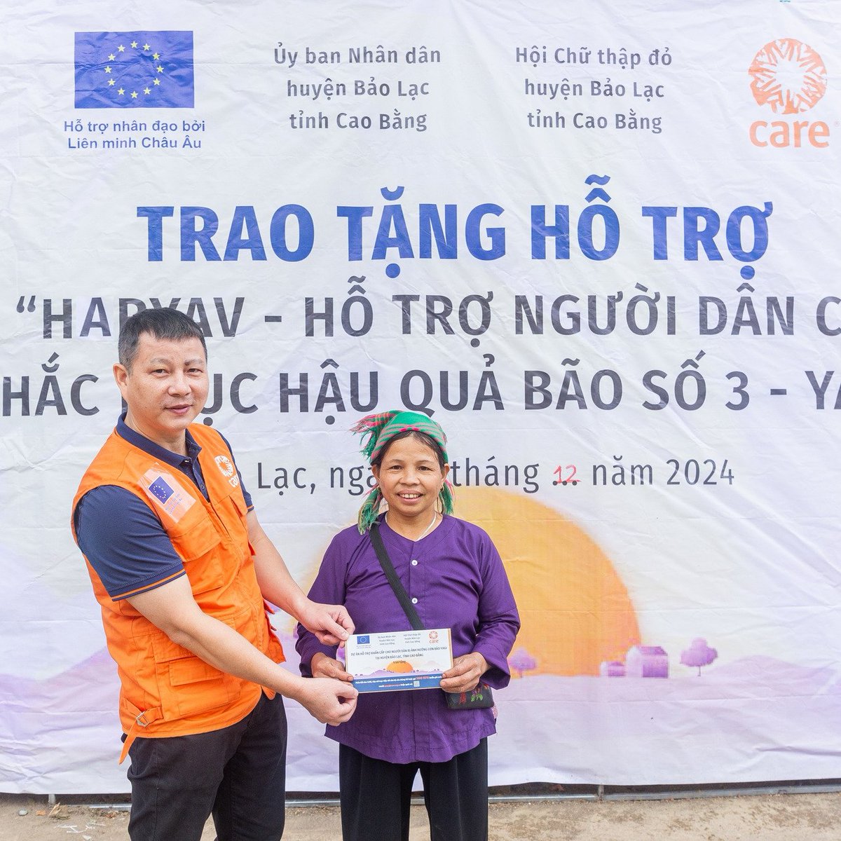 eu_echo's tweet photo. Last year, powerful typhoon Yagi swept across large parts of Vietnam, and affected millions of people. ⁣
⁣
Together with the EU, @CareVietnam provided essential relief items, including winter kits, school materials and cash grants to affected communities. https://t.co/6rtCjIEnE1