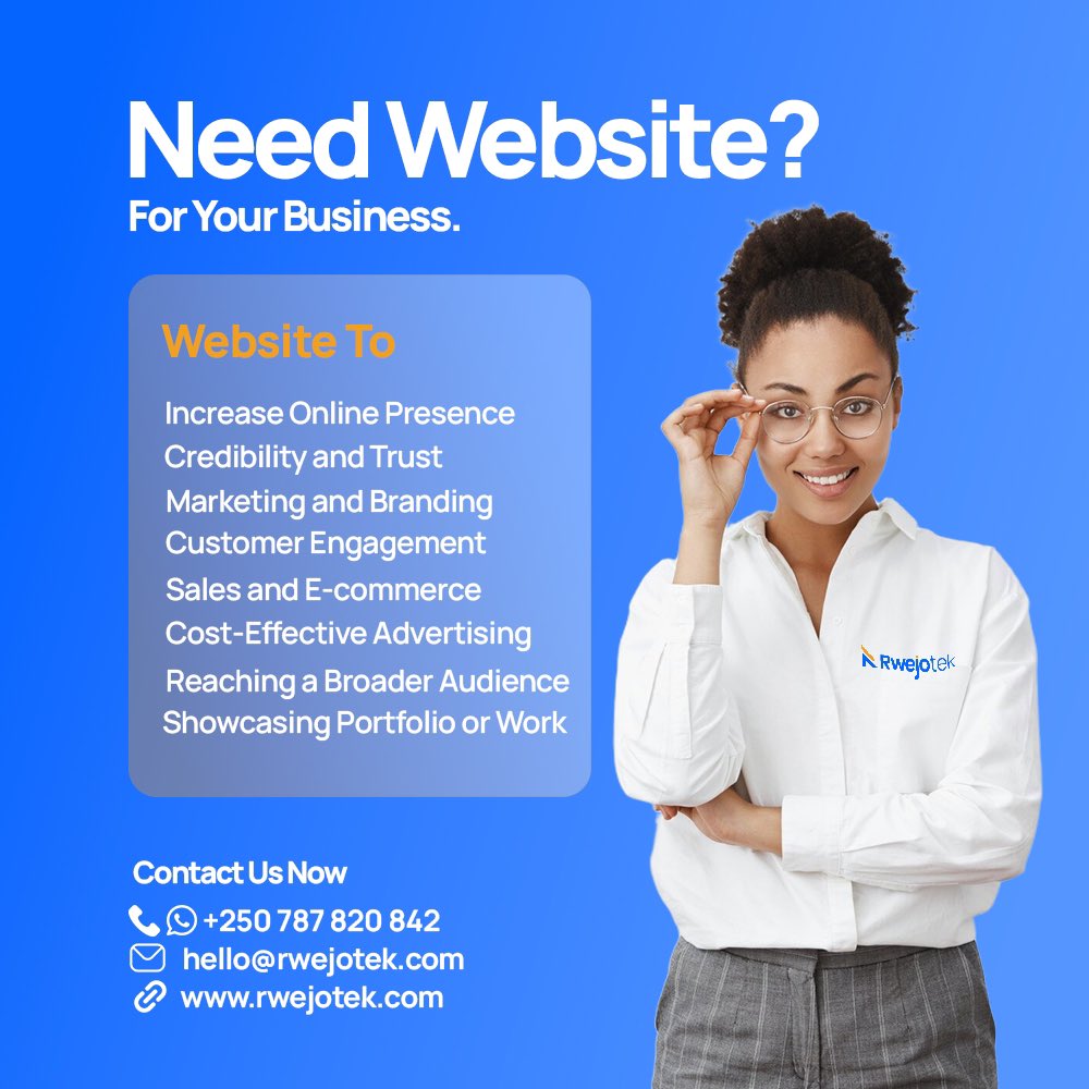 RwejoTek's tweet photo. Hey Do you need website se?!🙂, twandikire tubikoreho. https://t.co/xBrlnzxCmk