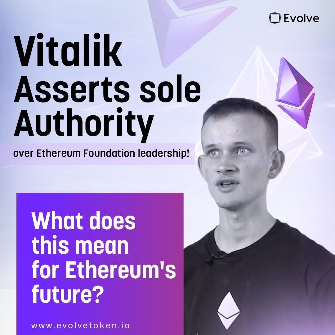 EvolveTKN's tweet photo. Vitalik asserts sole authority over Ethereum Foundation leadership! What does this mean for Ethereum's future?
Visit: https://t.co/p0IxpIR6sa
#VitalikButerin #Ethereum #EthereumFoundation #BlockchainLeadership #CryptoFuture #EthereumDevelopment #EthereumUpdates #CryptoNews #BlockchainInnovation #SmartContracts #CryptoCommunity #BlockchainTechnology #EthereumNews #Decentralization #CryptoLeadership #EthereumEcosystem #CryptoRevolution #VitalikLeadership #CryptoInfluencers #EthereumGrowth #FutureOfEthereum