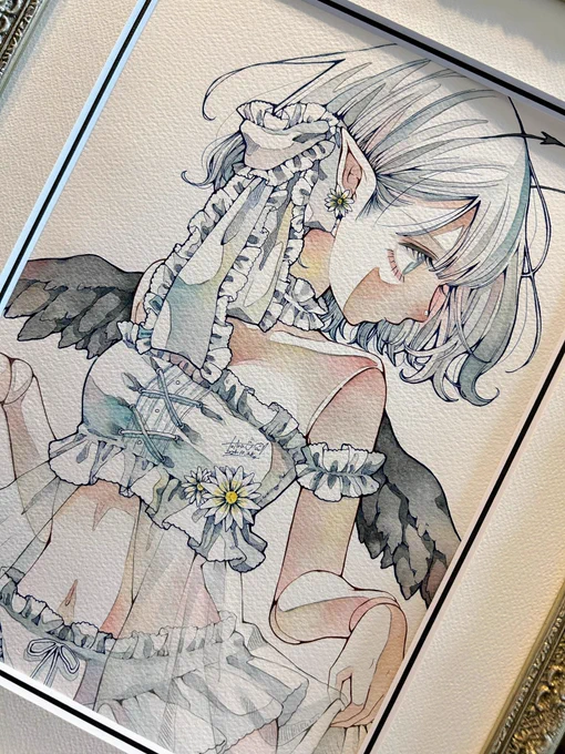 額装した原画 