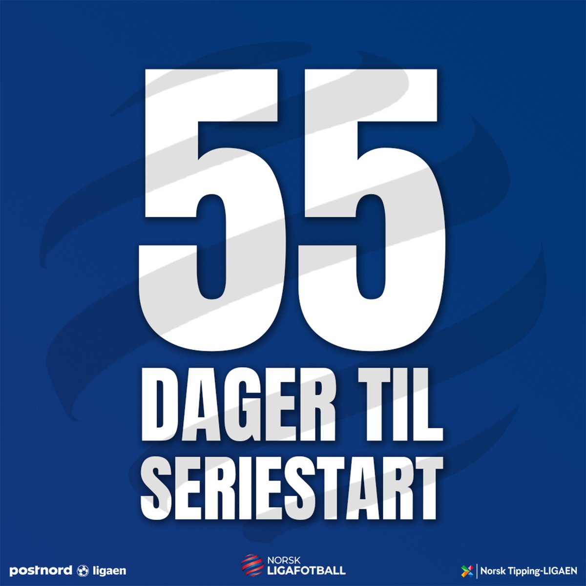 Bare 55 dager igjen til seriestart i PostNord-ligaen og Norsk Tipping-ligaen! 🥳