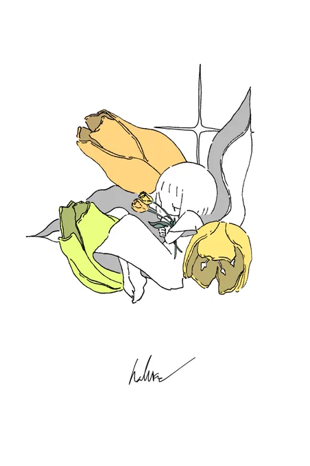 黄色いチューリップを胸に抱き続けて 