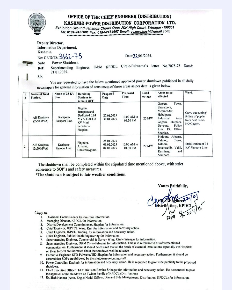 Kashmir Power Distribution Corporation Limited tweet media