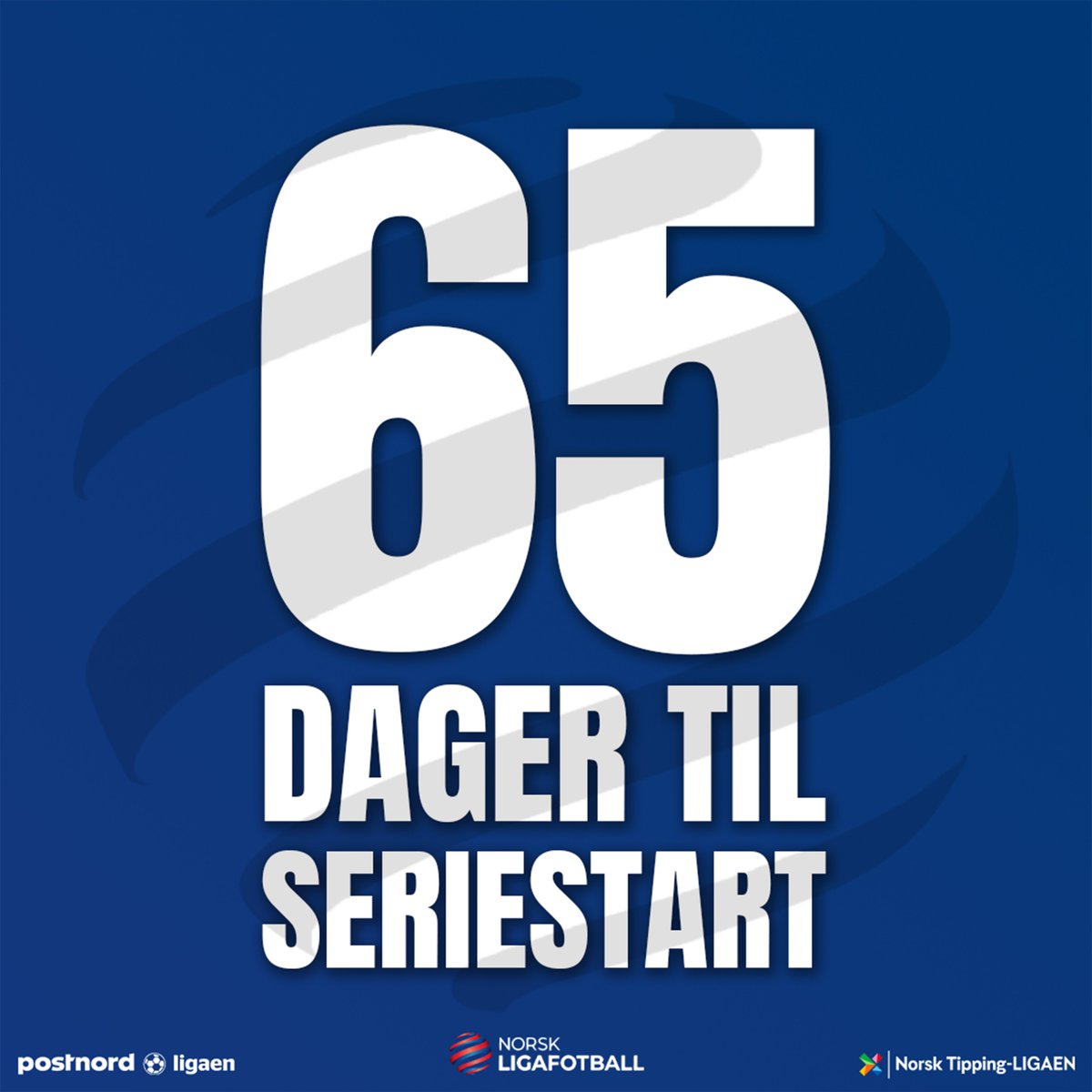 Bare 65 dager igjen til seriestart i PostNord-ligaen og Norsk Tipping-ligaen! 🥳