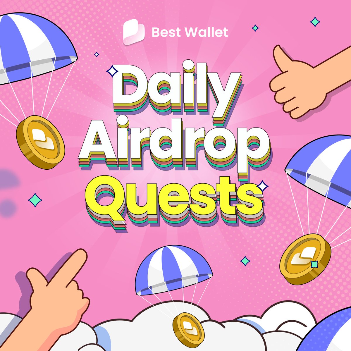 BestWalletHQ's tweet image. Don’t Miss Your Daily Airdrop Quests!

Every day is a new chance to earn $BEST. Daily quests let you explore features, complete tasks, and grow your token stack with ease. 

Small steps add up—don’t miss today’s rewards. 🚨

Join Now 📲 bit.ly/3zkt4wW