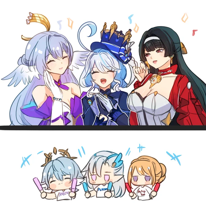 Singers and Fan no.1 🎶✨
#zzzero #HoYocreators #AstraYao #robin #furina #sunday #Neuvillette #Evelyn 