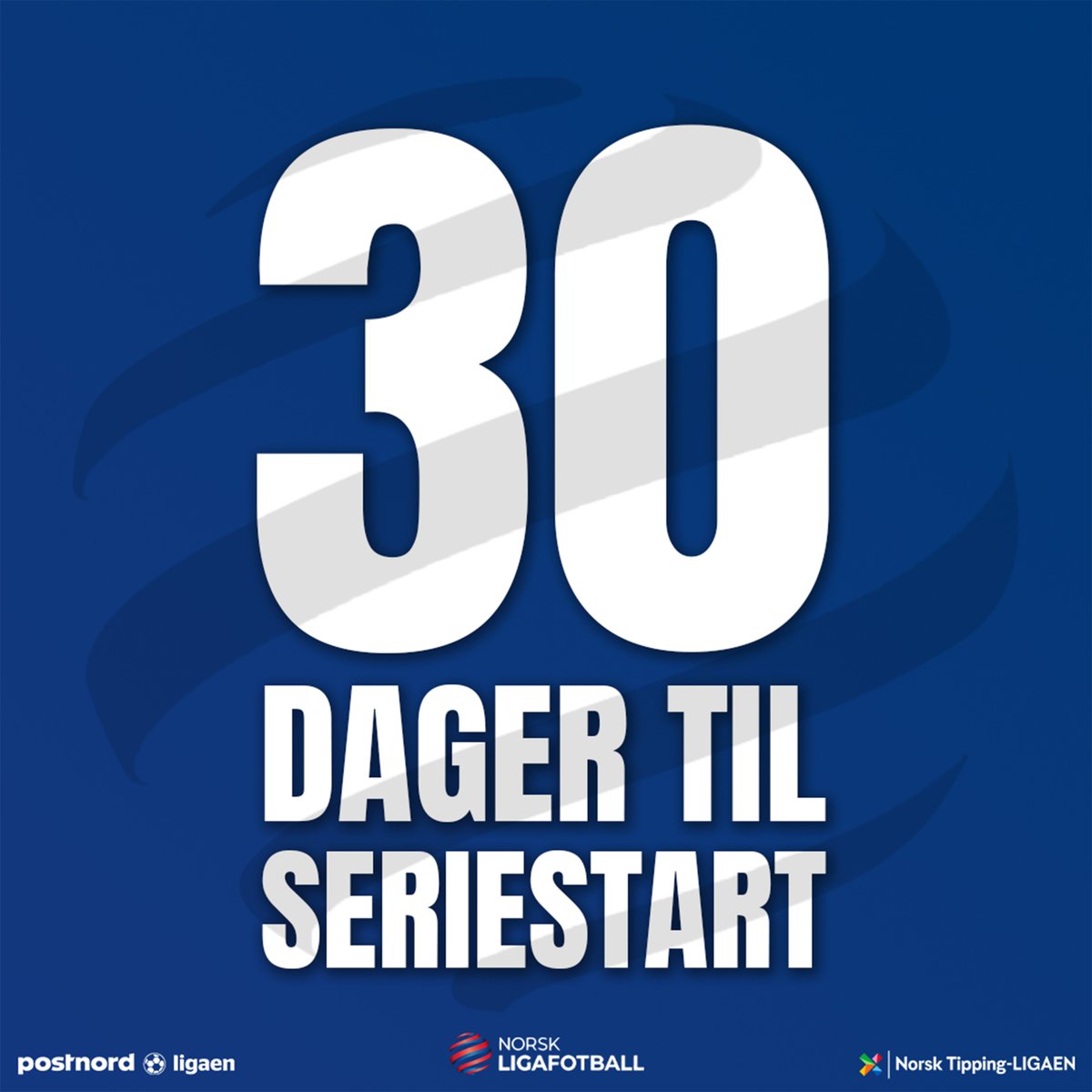 Bare 30 dager igjen til seriestart i PostNord-ligaen og Norsk Tipping-ligaen! 🥳