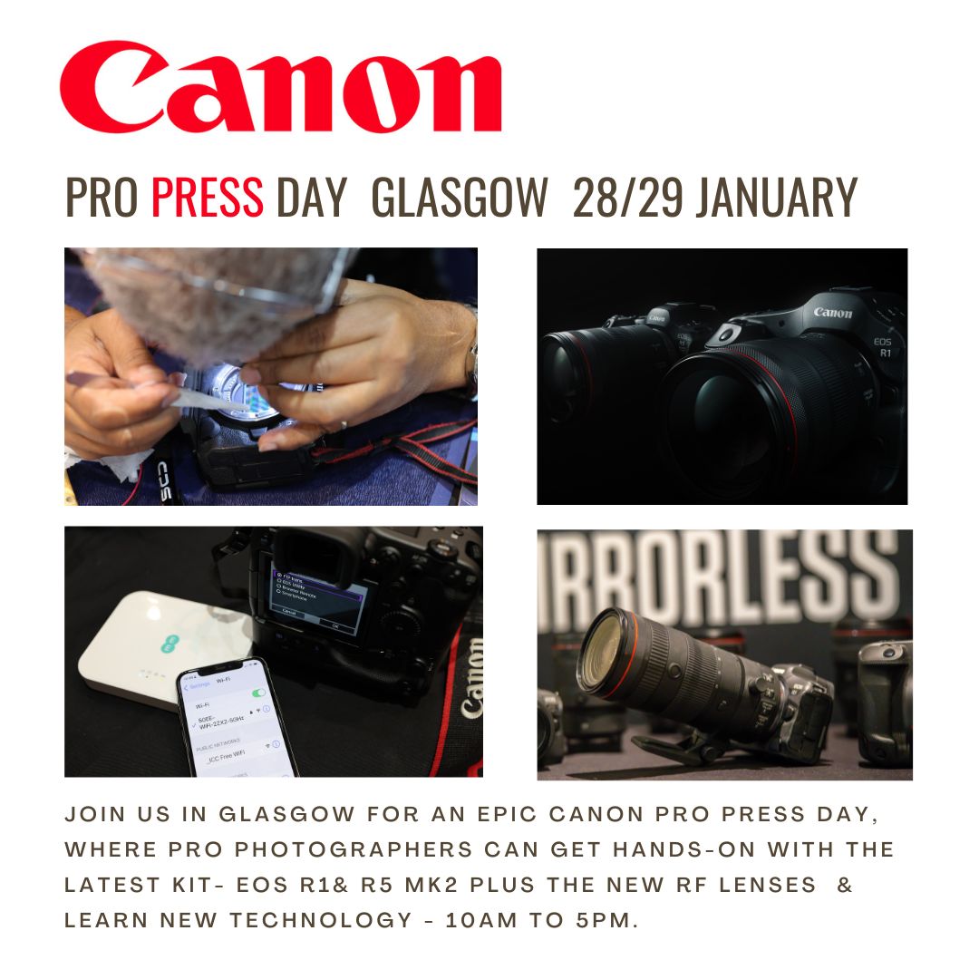 JakkiMoores's tweet image. Canon Pro Days in Glasgow next week if you haven't booked slot - DM or email me for the eventbrite link. Not to be missed as the team will all be there to help you and introduce to the range potential with exciting kit and solutions. See you there 😀📸☕️🍰