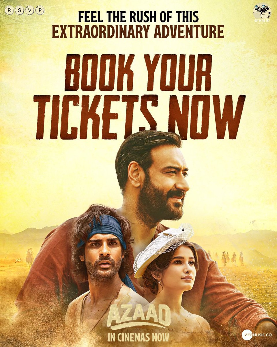 RSVP (@rsvpmovies) on Twitter photo Itโs a story youโve never experienced before!
Book your tickets now and step into the world of courage. ๐๏ธ
๐- linktr.ee/Azaad_BookTickโฆ
#Azaad in cinemas now.
<a href="/ajaydevgn/">Ajay Devgn</a> <a href="/Abhishekapoor/">Abhishek Kapoor</a> <a href="/RonnieScrewvala/">Ronnie Screwvala</a> <a href="/pragyakapoor_/">Pragya Kapoor ๐ฟ</a> #AamanDevgn <a href="/RashaThadani/">RT</a> <a href="/DianaPenty/">Diana Penty</a> <a href="/gitspictures/">GITS Pictures</a> Itโs a story youโve never experienced before!
Book your tickets now and step into the world of courage. ๐๏ธ
๐- linktr.ee/Azaad_BookTickโฆ
#Azaad in cinemas now.
<a href="/ajaydevgn/">Ajay Devgn</a> <a href="/Abhishekapoor/">Abhishek Kapoor</a> <a href="/RonnieScrewvala/">Ronnie Screwvala</a> <a href="/pragyakapoor_/">Pragya Kapoor ๐ฟ</a> #AamanDevgn <a href="/RashaThadani/">RT</a> <a href="/DianaPenty/">Diana Penty</a> <a href="/gitspictures/">GITS Pictures</a>