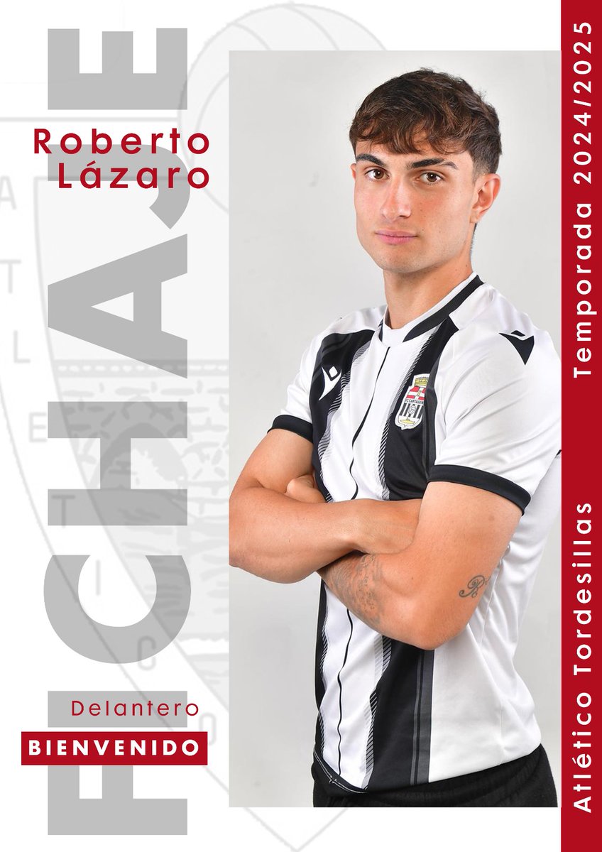 AtcoTordesillas's tweet image. ℹ️  Roberto Lázaro nueva incorporación del @AtcoTordesillas 24/25

Formado en canteras de equipos de @LaLiga como RV, Burgos, Almería o Cartagena, el joven delantero cuenta con experiencia en 3ªRFEF tras su paso por el @casalarreinacf

¡Bienvenido, Rober! 🙌

#VamosTorde💪