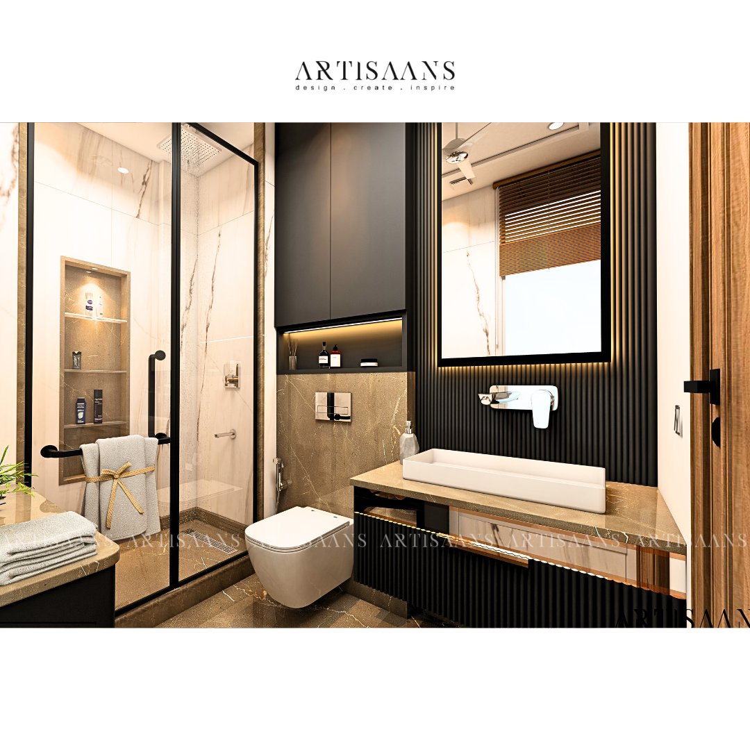 Artisaans's tweet photo. A blend of contemporary design and classic elegance. This bathroom is both stylish and functional.
.
.
Designed by: @abhishekjain2050 @ar._suhani
Founders of: @artisaans
.
.
#Artisaans #BathroomDesign #InteriorDesign #HomeDecor #BathroomGoals #LuxuryBathroom #ModernBathroom https://t.co/Pro3HfjifF