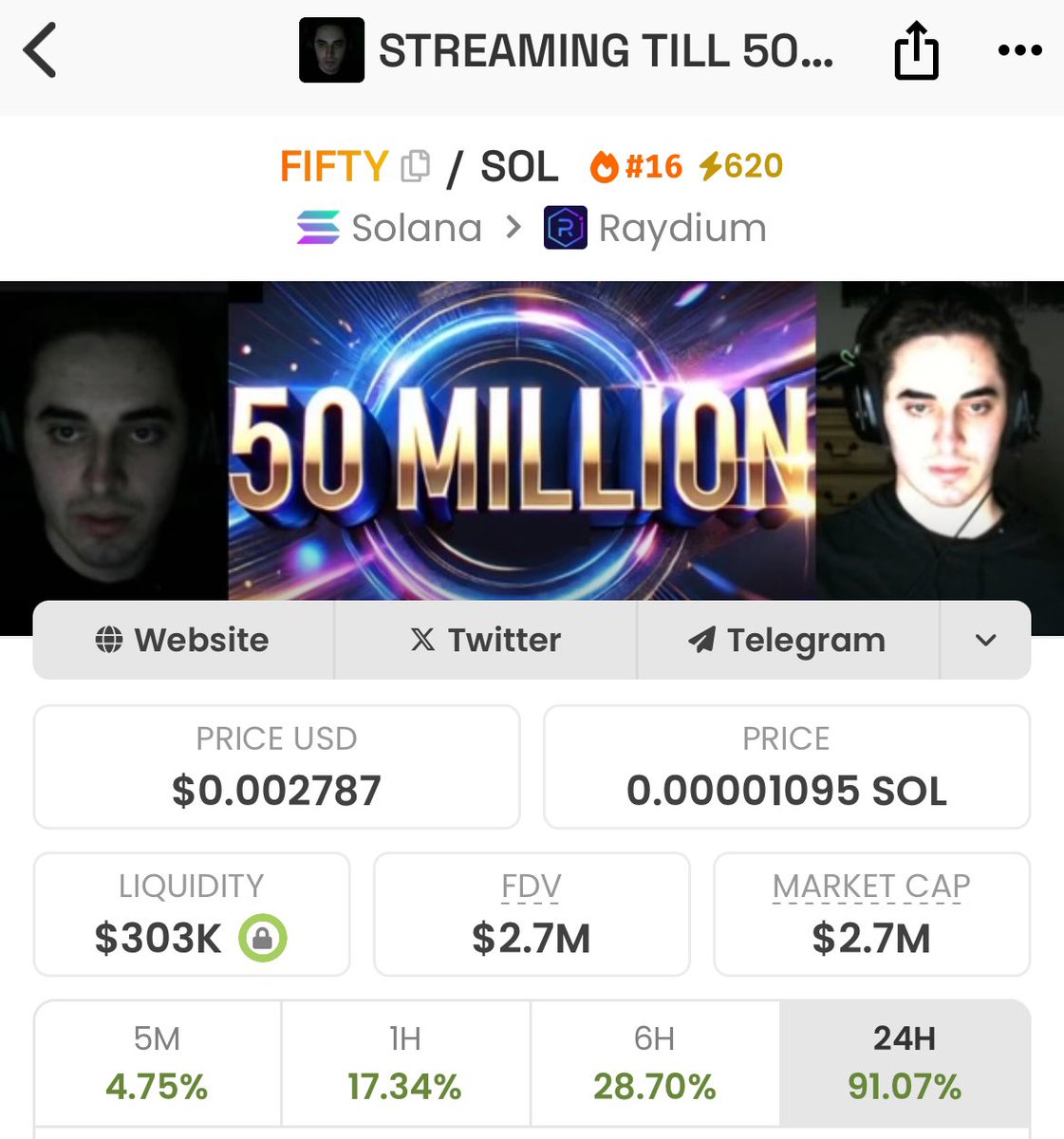 $FIFTY is advancing confidently, driven by a committed community that believes in its potential.

With a focus on innovation and long-term growth, $FIFTY is set for significant progress.

#FIFTY