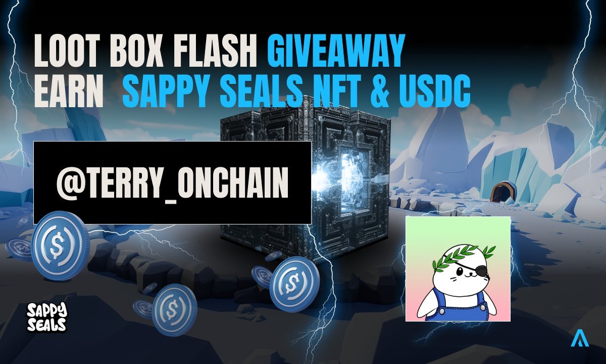 Terry_OnChain's tweet photo. Giveaway @AgoraHub_io 
Flash Loot Box SAPPY SEALS le 31 janvier à 17h CET !
🎁 Récompenses : 2 NFTs @sappyseals &amp; 27 500 $ USDC

✨ 3 loot boxes à gagner !
1️⃣ Suivez @AgoraHub_io &amp; @Terry_OnChain 
2️⃣ Like &amp; RT
3️⃣ Tag 2 amis

📅 TAS 28/01 à 18h CET
👉 https://t.co/bDZTeYOBU7 https://t.co/Z4oTBiyNpG