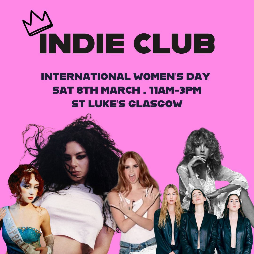Nadine Walker (@nadinettv) on Twitter photo Love indie and day drinking? You'll love INDIE CLUB!
We return to <a href="/stlukesglasgow/">Saint Luke's</a> on 8th March for International Women's Day with donation from tickets going to the incredible <a href="/womensaid/">Women's Aid</a> in Glasgow.
Let this be a January treat for you!
Tickets 🎫bit.ly/INDIECLUBIWD25 Love indie and day drinking? You'll love INDIE CLUB!
We return to <a href="/stlukesglasgow/">Saint Luke's</a> on 8th March for International Women's Day with donation from tickets going to the incredible <a href="/womensaid/">Women's Aid</a> in Glasgow.
Let this be a January treat for you!
Tickets 🎫bit.ly/INDIECLUBIWD25