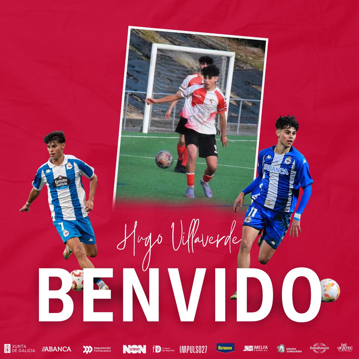 Hugo Villaverde regresa ao Arosa SC

O xogador arousán Hugo Villaverde (01/01/2005) volve ao Arosa SC cedido polo RC Deportivo. Comeza así a súa segunda etapa no club, ao que chegara no primeiro ano de Cadete.

🔗 instagram.com/p/DFICXRsNE4N/…

#ForzaArosa #ArosaSC