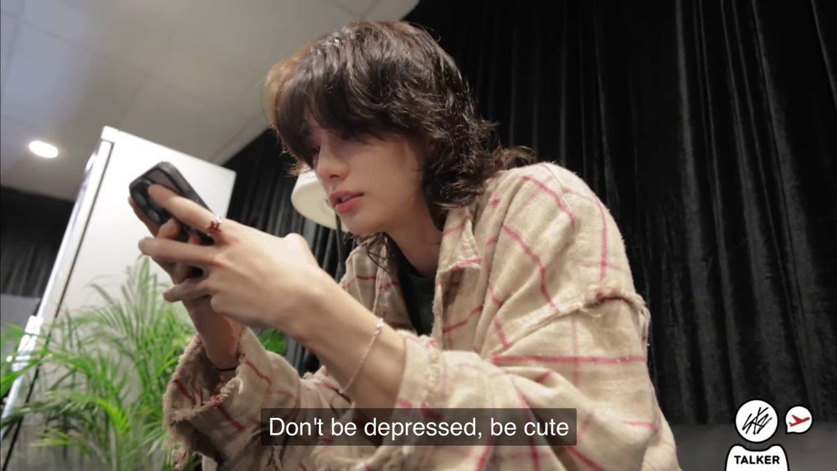 "don't be depressed, be cute" — hwang hyunjin