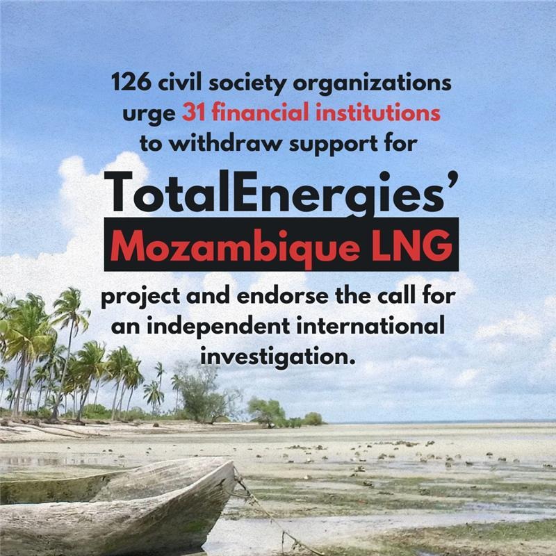 ReCommon (@recommon) on Twitter photo 📢31 banche e istituzioni finanziarie, come 🇮🇹 #SACE e #CDP, non rispondono alla richiesta di un'indagine indipendente sul massacro di civili in Mozambico nel 2021 avvenuto in prossimità del sito di Mozambique LNG, progetto di TotalEnergies. 
💰 I 31 istituti di credito e 📢31 banche e istituzioni finanziarie, come 🇮🇹 #SACE e #CDP, non rispondono alla richiesta di un'indagine indipendente sul massacro di civili in Mozambico nel 2021 avvenuto in prossimità del sito di Mozambique LNG, progetto di TotalEnergies. 
💰 I 31 istituti di credito e