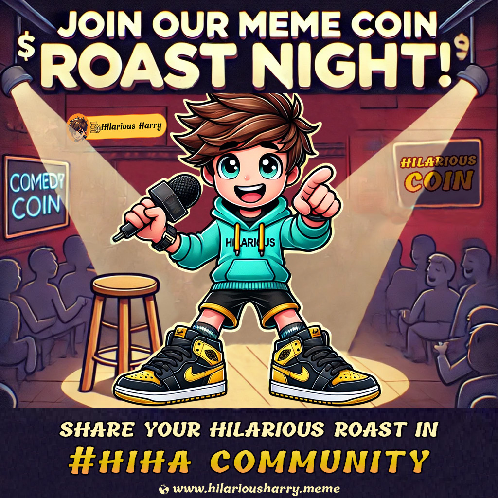 Harry1949231's tweet photo. 🤣 "Tonight’s stage is set for roasts, laughs, and memes! Harry’s in charge, but your #roast might just steal the spotlight! 💥

🎤 Join our #MemeCoin #RoastNight & Share your best roast in the #HIHA Community!

👉 https://t.co/exQTDeEf3G
.
.
.
.
#AIroasting #AIchatbot #MemesAI #HilariousHarry #MemeCommunity #MemeLife #Memes #HilariousMemes #SarcasmMemes #CryptoMemes #MemeToken #Crypto #CryptoMarket #CryptoCommunity #Roasting #CryptoNews #Entertainment #memecoin100x #memecoin1000x #cryptogems #AIroasts #RoastingKing #MemeCoins #MemeCoinSeason #MemesDaily