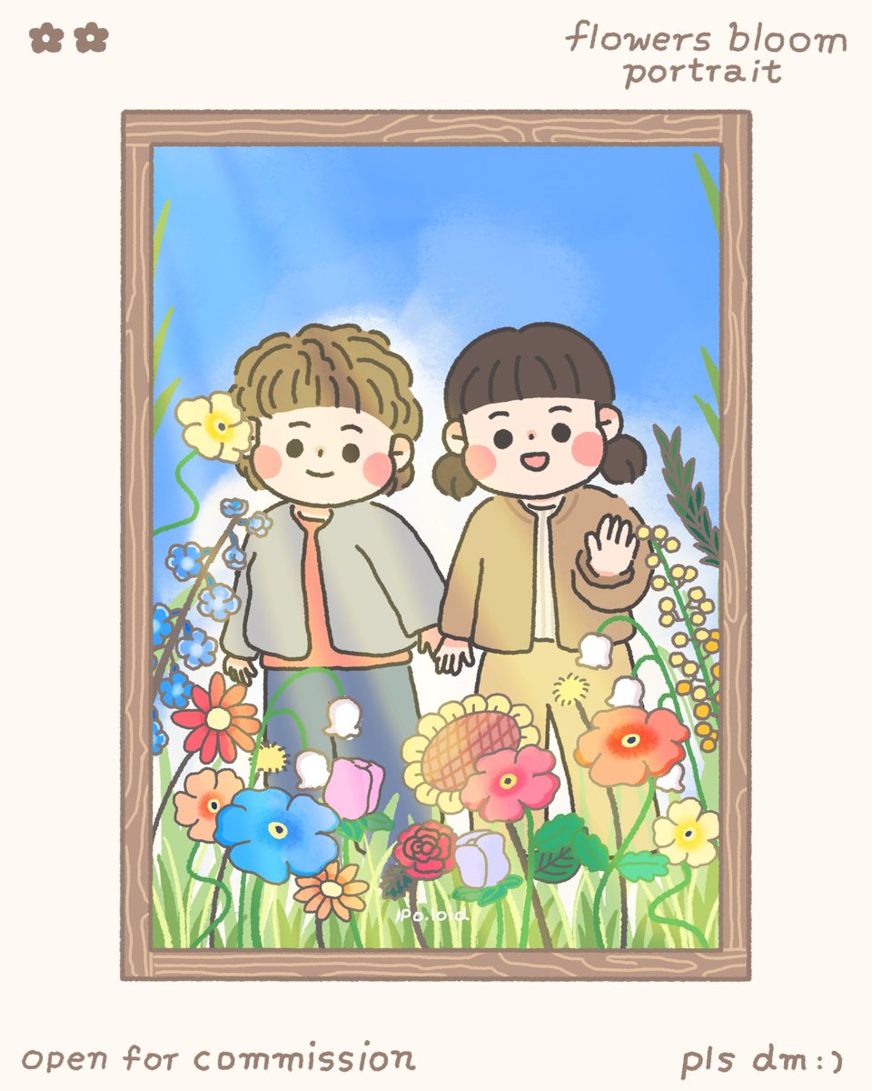 poloidworld's tweet photo. /rt appreciated 💘

Flowers bloom portrait 🎨🌷 วาดภาพเรากับดอกไม้
Opening for commissions!

(more details on thread ⬇️)
 #commissionth #commissionsopen https://t.co/1NqhTYbblA