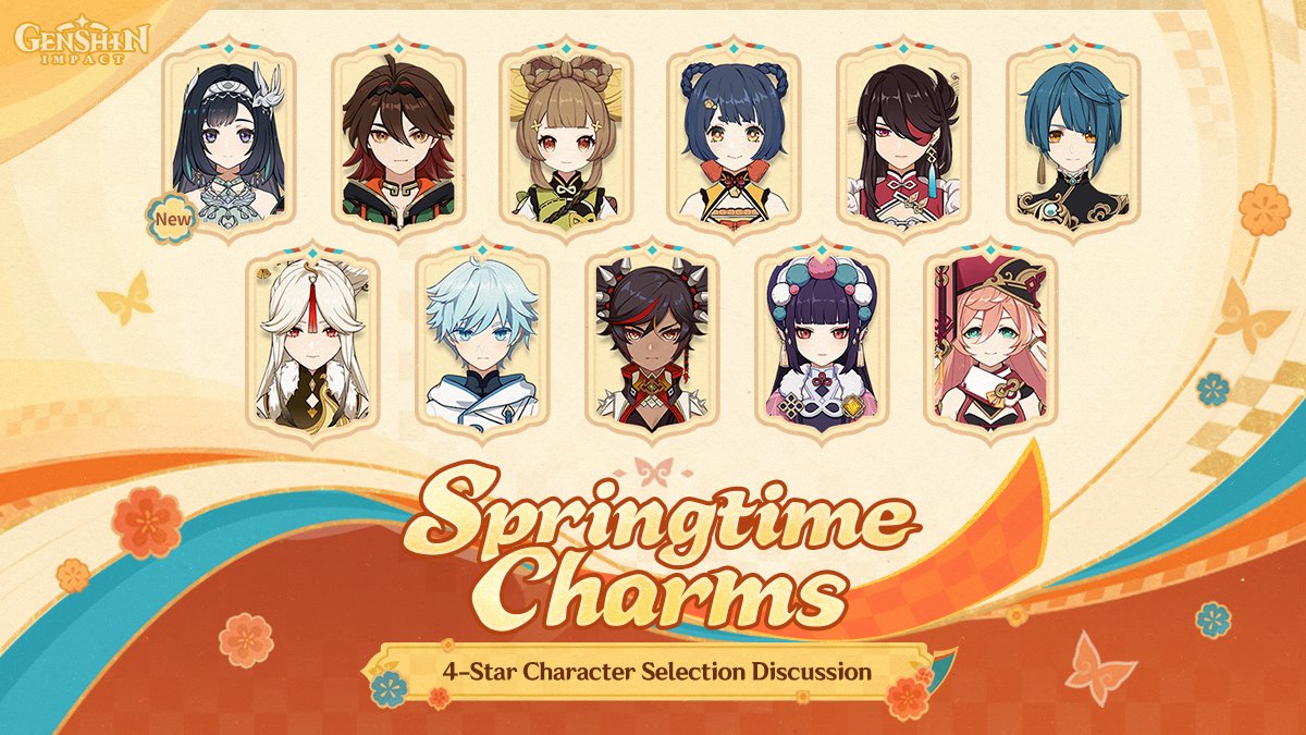 GenshinImpact's tweet image. The Springtime Charms event is about to begin! Have you decided which 4-star Liyue character you'll invite? #InviteFree4Star #GenshinLanternRite #GenshinImpact

Use the hashtag #InviteFree4Star and your Genshin Impact UID to quote and share this post. Don't forget to include the…
