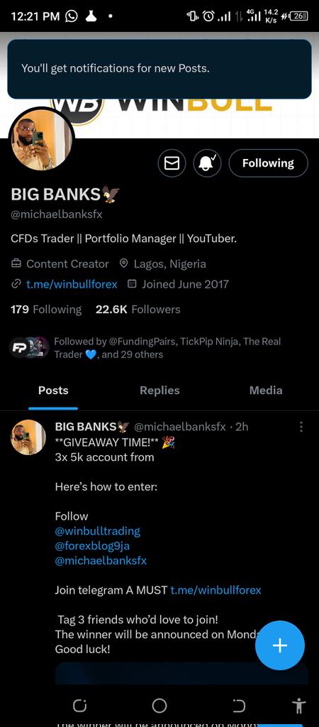 Naaammy's tweet photo. @forexblog9ja @winbulltrading @michaelbanksfx @Simply_Ahlah 
@PandPearls 
@MAR_V_3L https://t.co/9ITAKVWQH3