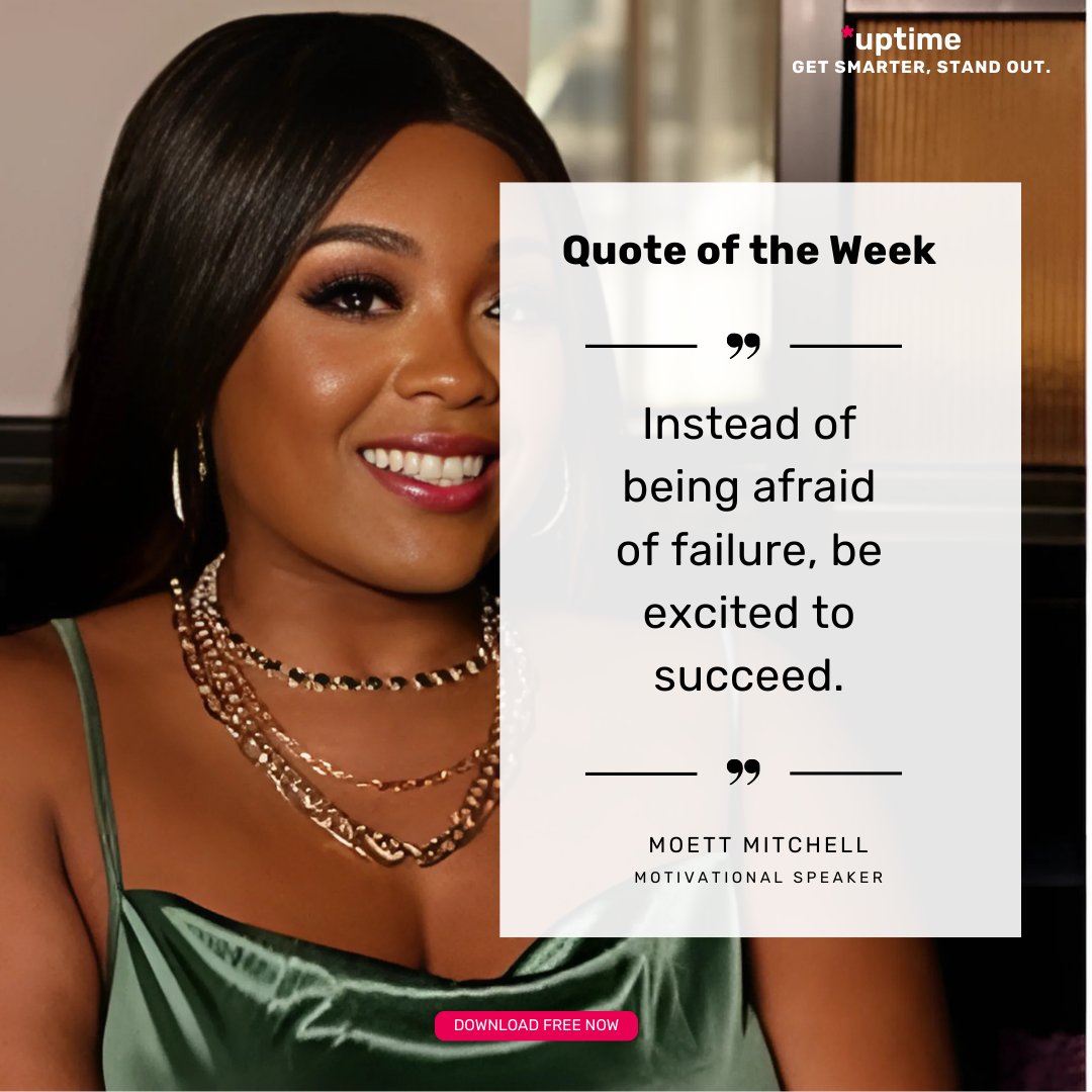 This week's #quoteoftheweek to inspire and motivate you to achieve your new year goals comes from <a href="/IamMoett/">Moett Mitchell</a> 🙌🤩

Find her full Hack on the app: to.uptime.app/Jgd8czt7gxb

#quote #motivation #januarygoals #uptimeapp