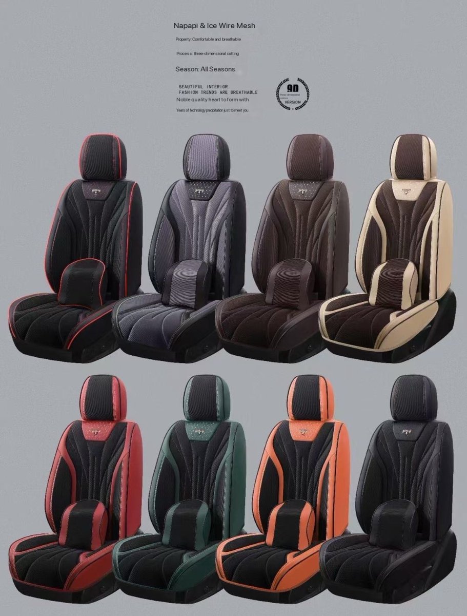 proximaAuto1's tweet image. *Leather*: Indulge in the luxury of our genuine leather car seat covers, carefully crafted for a premium look and feel. »
*Neoprene*: Stay dry and comfortable with our neoprene car seat covers, perfect for water sports enthusiasts and pet owners.
 *Mesh*: Breathe easy with…