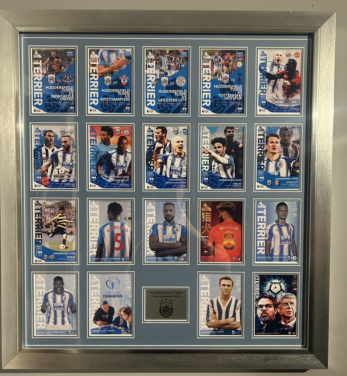 14youngjack's tweet photo. Looking to sell some of these Town frames and signed pieces, any interest DM me 1/2 #htafc https://t.co/zkM0LSxPQk