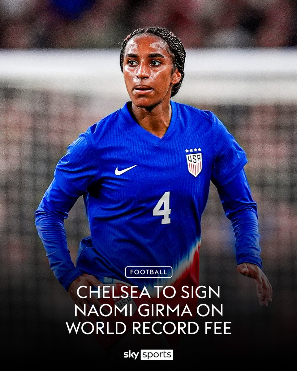 Chelsea have agreed a world record fee with San Diego Wave for Naomi Girma 🔵

A deal of around $1.1m (£890,000) has been agreed between the two clubs ✍️