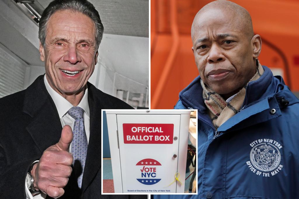 nypost's tweet photo. Andrew Cuomo would clobber Eric Adams among black voters in Dem primary: new poll https://t.co/V1O6J2Jxi4 https://t.co/BQnOWMlM49