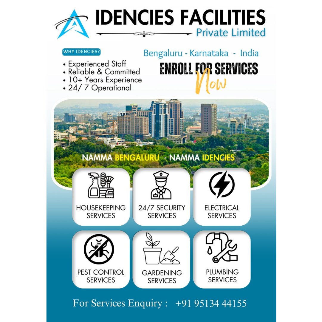 idencies05's tweet photo. Best Facilities Management Service @ Bengaluru Idencies Facilities Private Limited
💡 Why Idencies?

✅ 10+ Years of Experience
✅ 24/7 Operational Team
✅ Reliable &amp; Committed Staff

📞 +91 95134 44155
#idencies #Bengaluru https://t.co/SiCf5tB49u