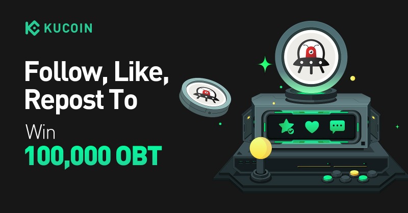 kucoincom's tweet photo. 🎉 Grab Your Share: Celebrate the $OBT  listing on #KuCoin! 

1️⃣ Follow @kucoincom &amp; @Orbiter_Finance
2️⃣ Repost, Like with quote "Trade $OBT on #KuCoin!"+ tag 3 friends
3️⃣ Fill out the gleam form

🎁100,000 OBT for 200 winners

⏰24  hours