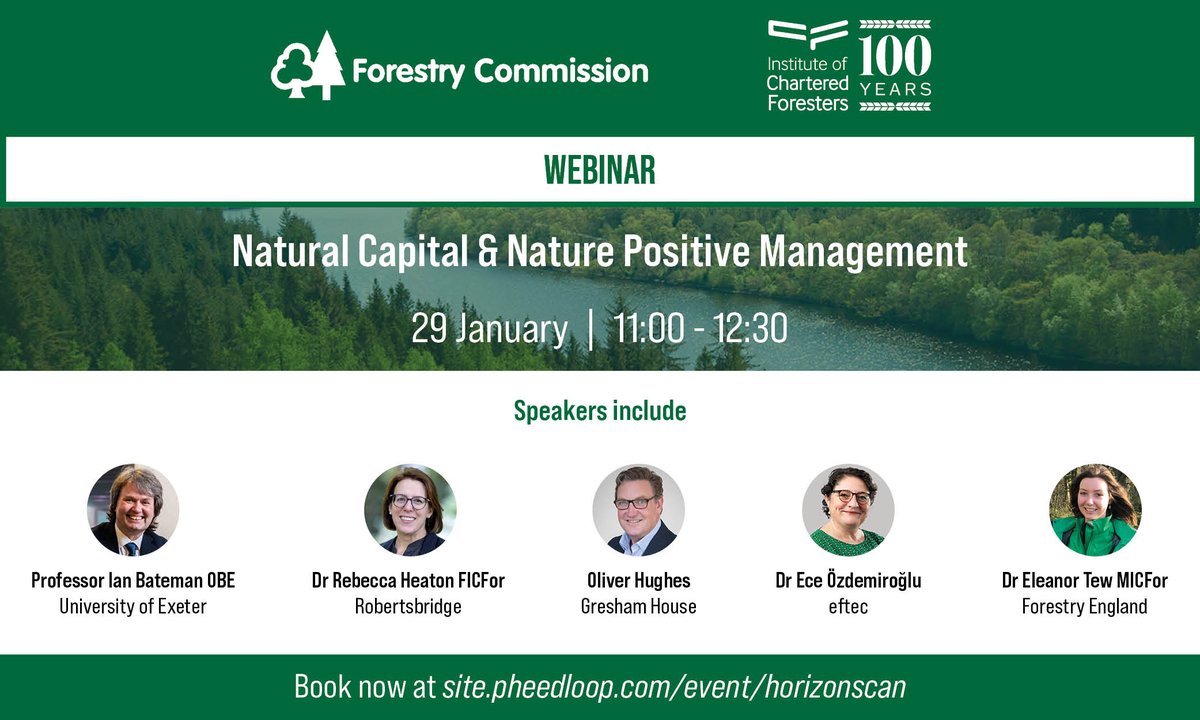 Institute of Chartered Foresters (@theicf) on Twitter photo There are only 3⃣ webinars left in our Forestry Facing the Future series with <a href="/ForestryComm/">Forestry Commission</a>!
Next week 👉natural capital, nature positive management & how the sector can grasp the opportunities offered in this fast-changing area.
🗓️29 January
Register: site.pheedloop.com/event/horizons… There are only 3⃣ webinars left in our Forestry Facing the Future series with <a href="/ForestryComm/">Forestry Commission</a>!
Next week 👉natural capital, nature positive management & how the sector can grasp the opportunities offered in this fast-changing area.
🗓️29 January
Register: site.pheedloop.com/event/horizons…