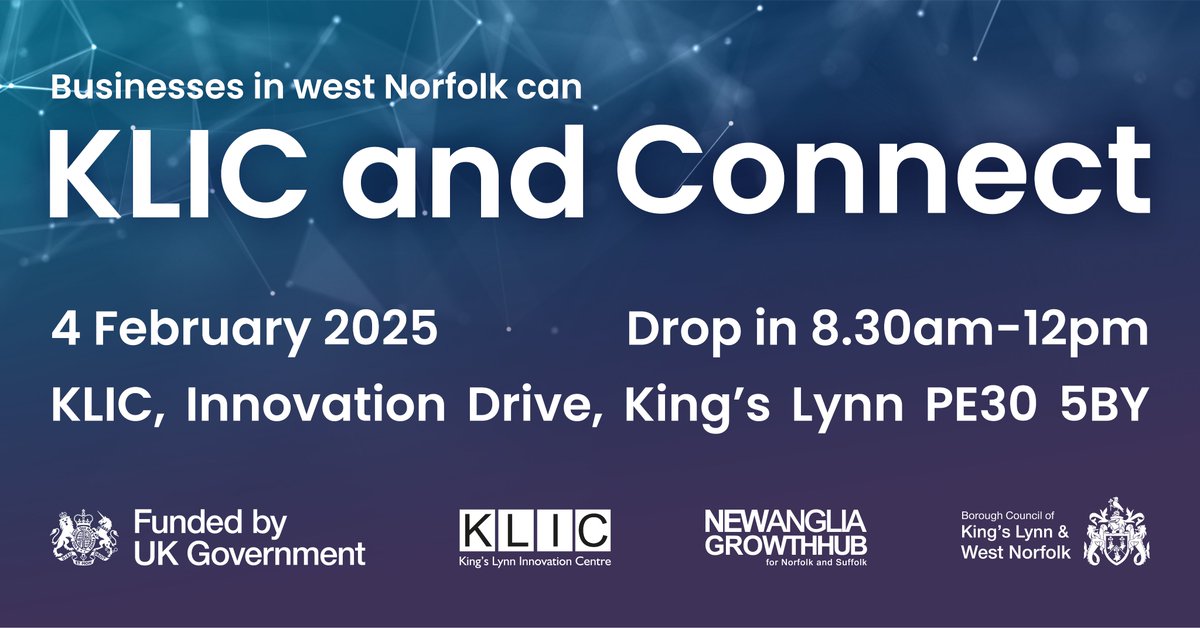 New to KLIC &amp; Connect this February – We will be joined by an International Trade Adviser from the Department for Business and Trade who will provide information on exporting for beginners to experienced exporter.

Have you booked your place yet? ⬇️⬇️
west-norfolk.gov.uk/KLICandconnect