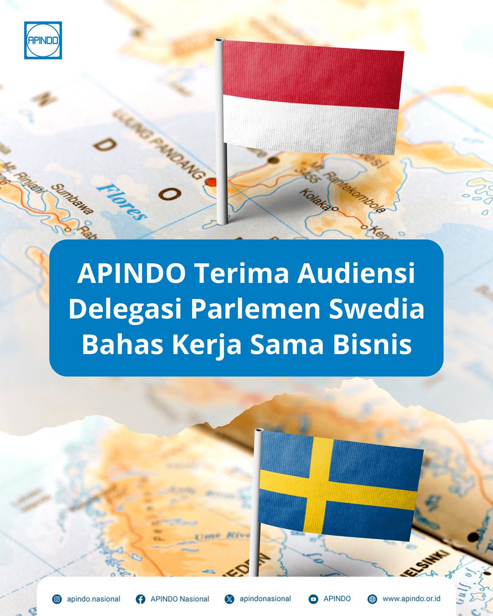 apindonasional's tweet image. Halo, Mitra APINDO!

APINDO menerima audiensi delegasi Parlemen Swedia, membahas kerja sama energi terbarukan, green mining, dan digitalisasi. Sektor mana yang menurutmu paling potensial? Tulis di komentar!

#audiensi #greenenergy #digitalisasi #Swedia #Bisnis #Ekonomi #APINDO